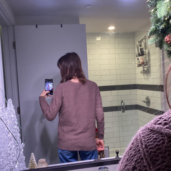 Cable Knit Sweater with Elbow Patches - Picture 2 of 6